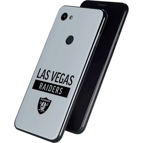 NFL Las Vegas Raiders Silver Performance Series Google Pixel 3a XL Skin